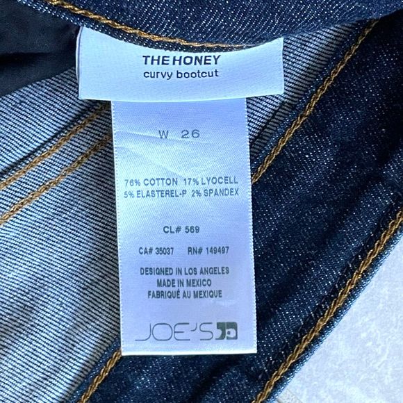 Joe's Women's "The Honey" Curvy Bootcut Dark Wash Denim Jeans EUC Sz 26 - Picture 6 of 9